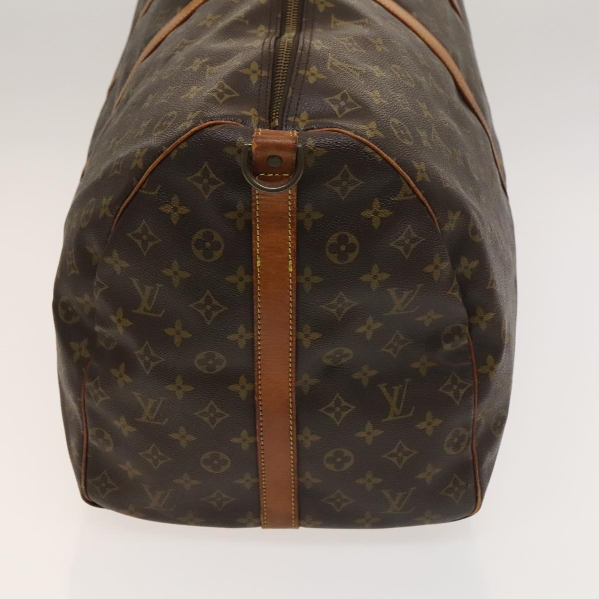 Louis Vuitton Keepall Bandoulière 55, Brown, Canvas, travel