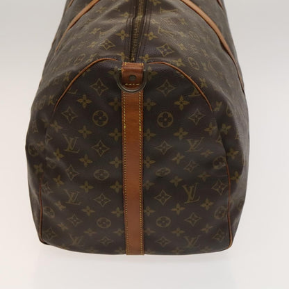 Louis Vuitton Keepall Bandoulière 55, Brown, Canvas, travel