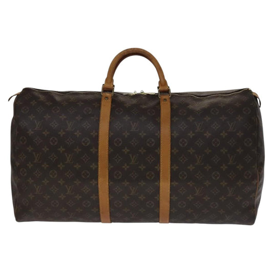 Louis Vuitton Keepall 60, Brown, Canvas, travel