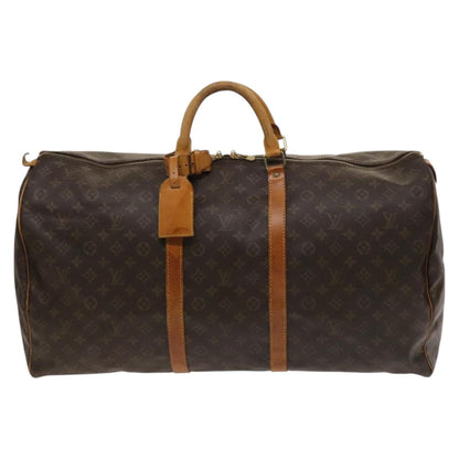 Louis Vuitton Keepall 60, Brown, Canvas, travel