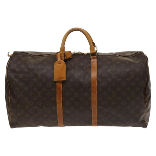 Louis Vuitton Keepall 60, Brown, Canvas, travel