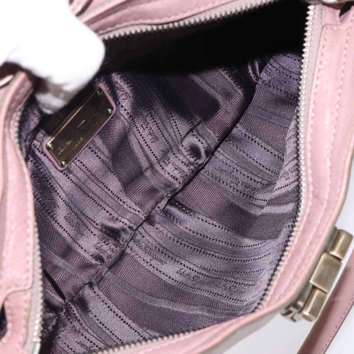 Salvatore Ferragamo Gancini, Pink, Leather, handbag