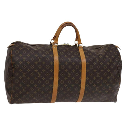 Louis Vuitton Keepall 60, Brown, Canvas, travel