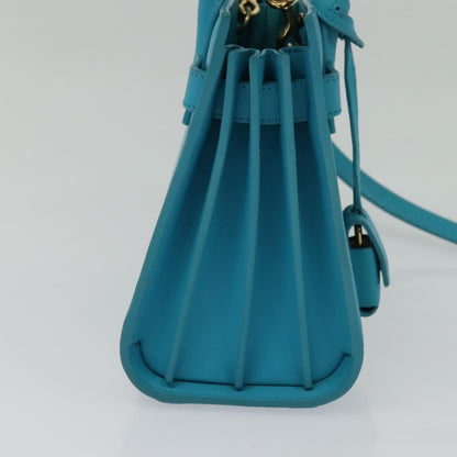 Yves Saint Laurent, Blue, Leather, handbag