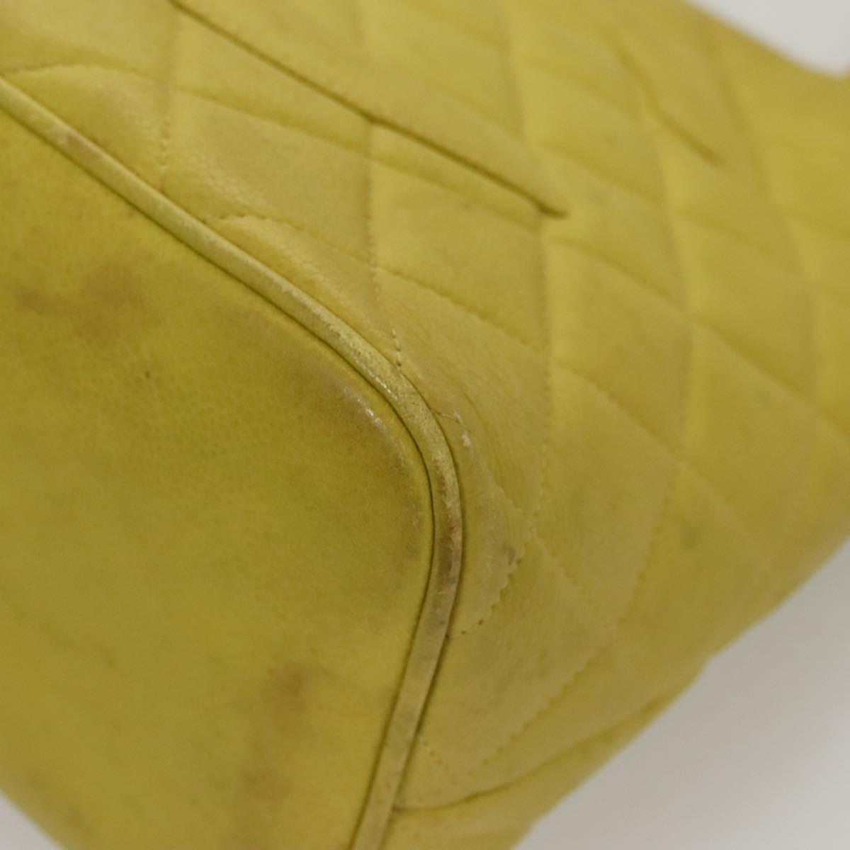Chanel Medaillon, Yellow, Leather, tote