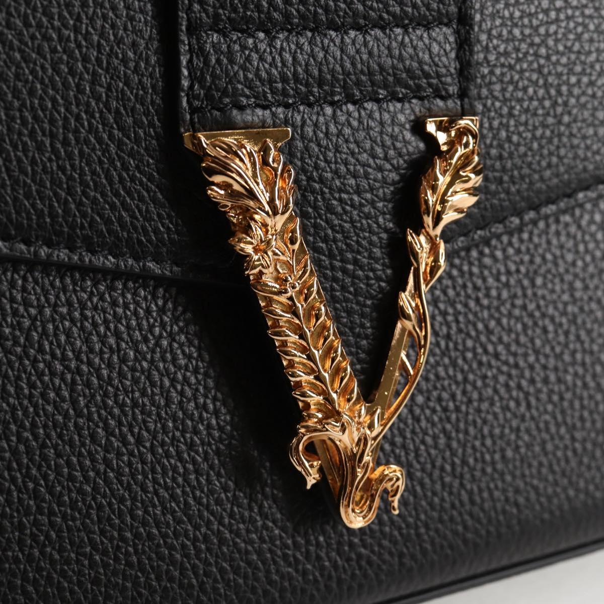Versace Medusa, Black, Leather, shoulder