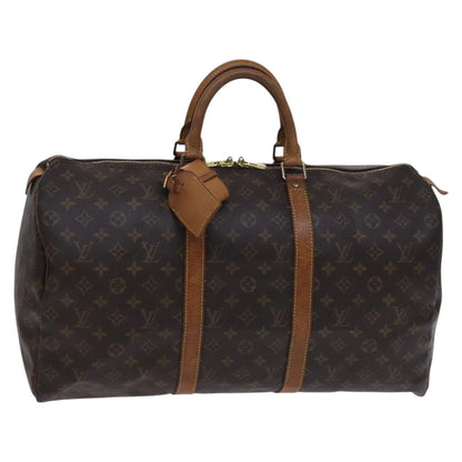 Louis Vuitton Keepall 50, Brown, Canvas, travel
