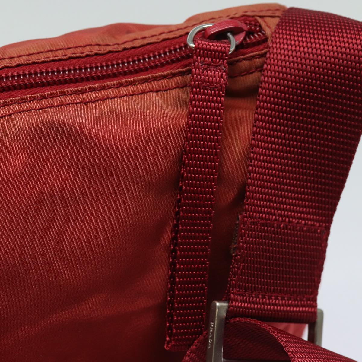 Prada Tessuto, Red, Canvas, shoulder