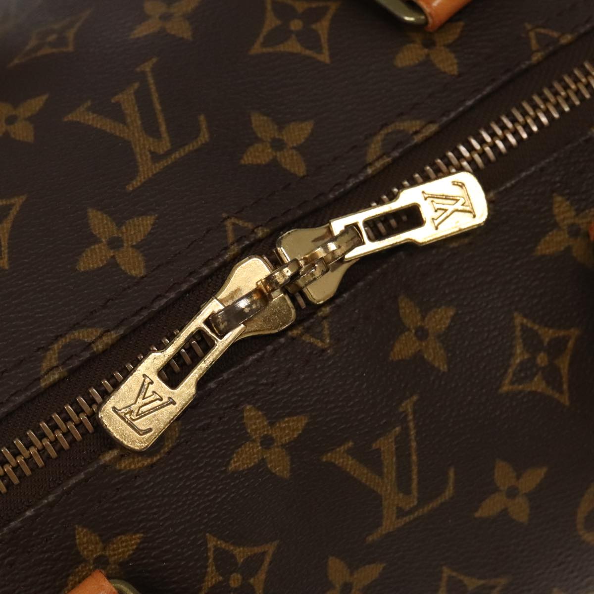 Louis Vuitton Keepall 60, Brown, Canvas, travel