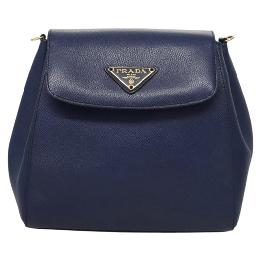 Prada Cleo, Navy, Leather, clutch