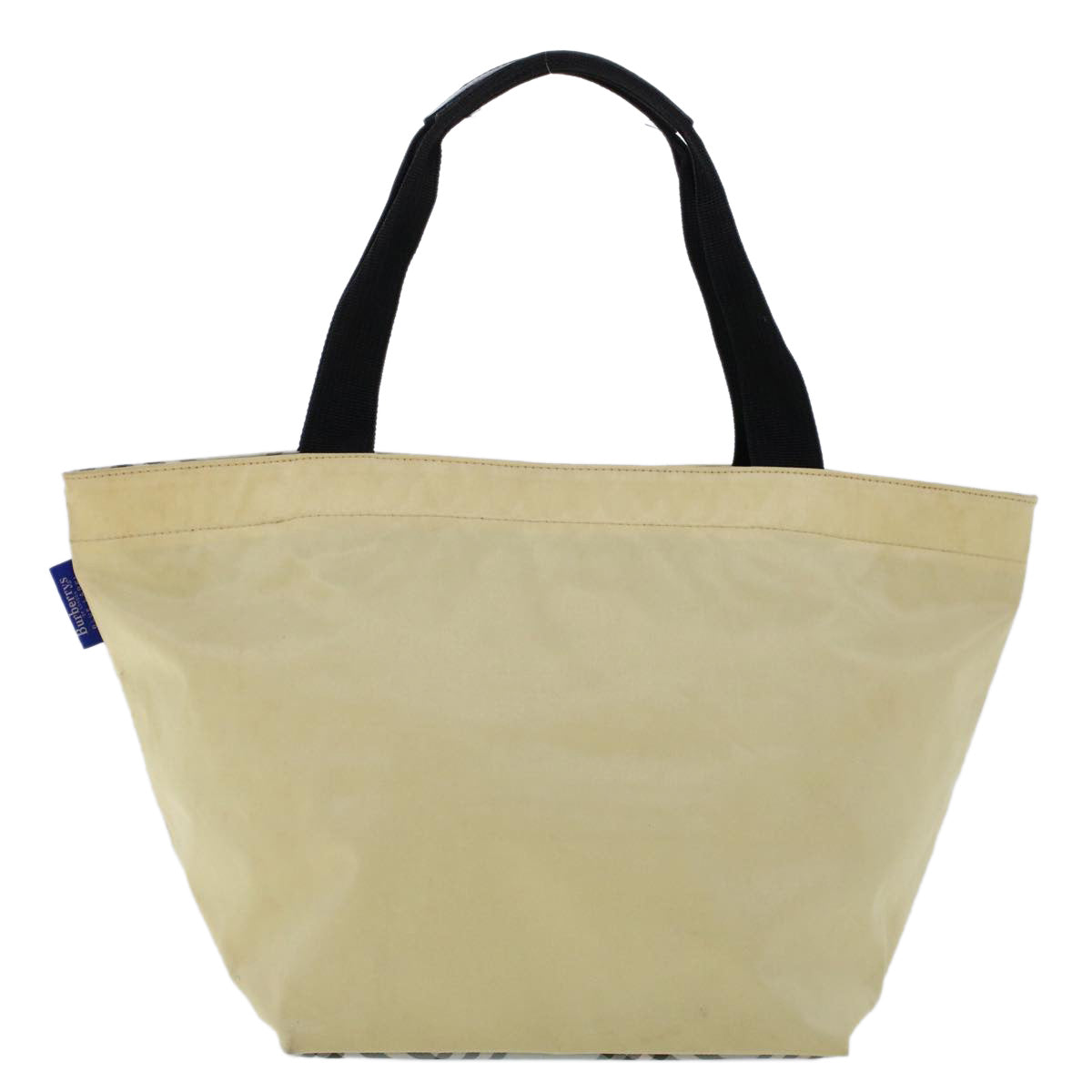 Burberry London Tote Vintage Check Canvas, YELLOW, SYNTHETIC, Handbag