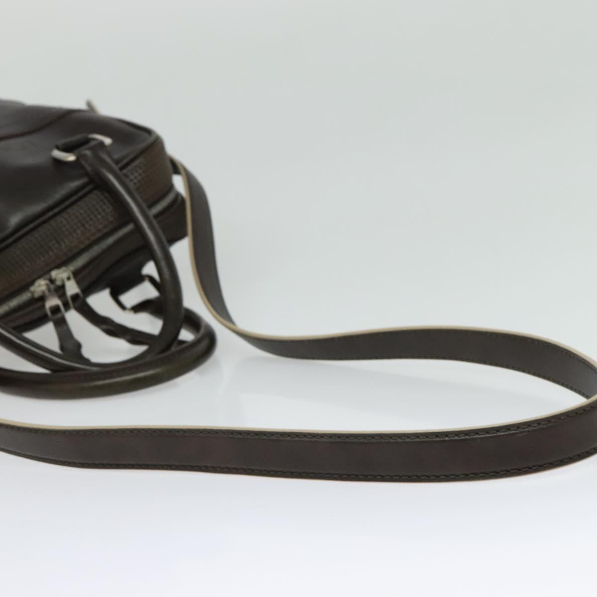 Louis Vuitton Bequia, Brown, Leather, handbag