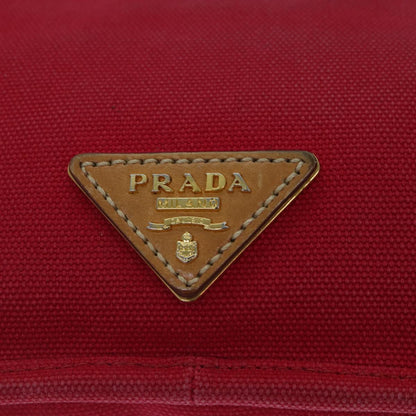 Prada, Red, Canvas, shoulder