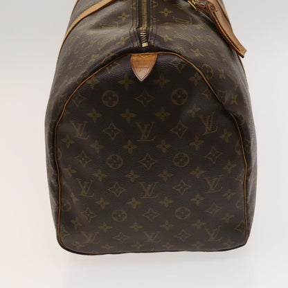 Louis Vuitton Keepall 55, Brown, Canvas, travel