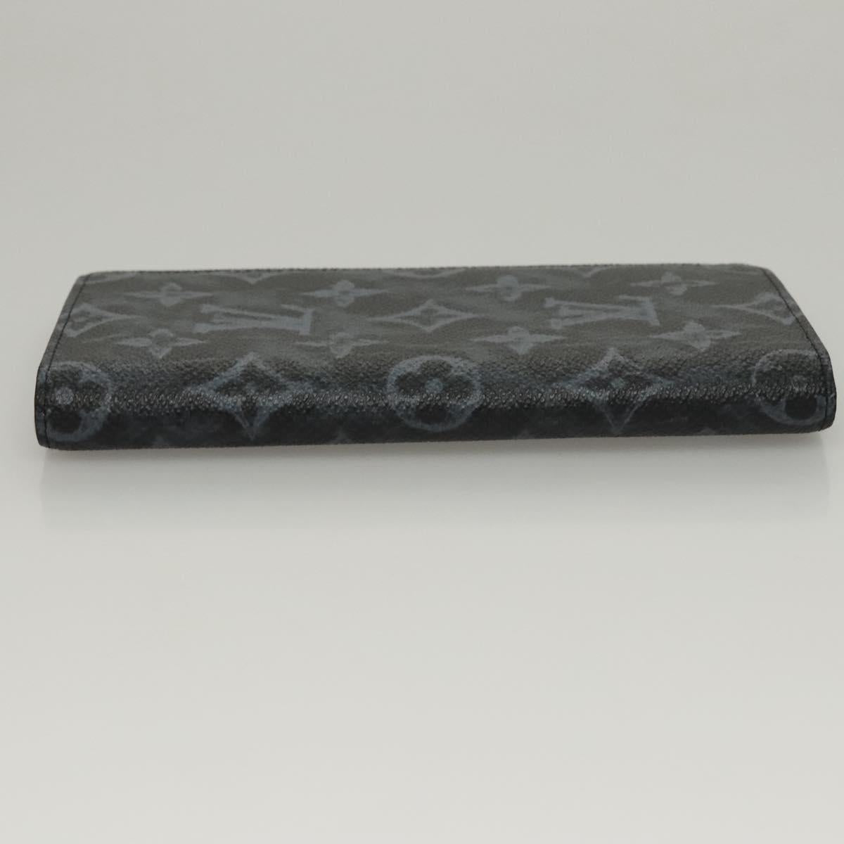 Louis Vuitton Brazza, Black, Canvas, wallet