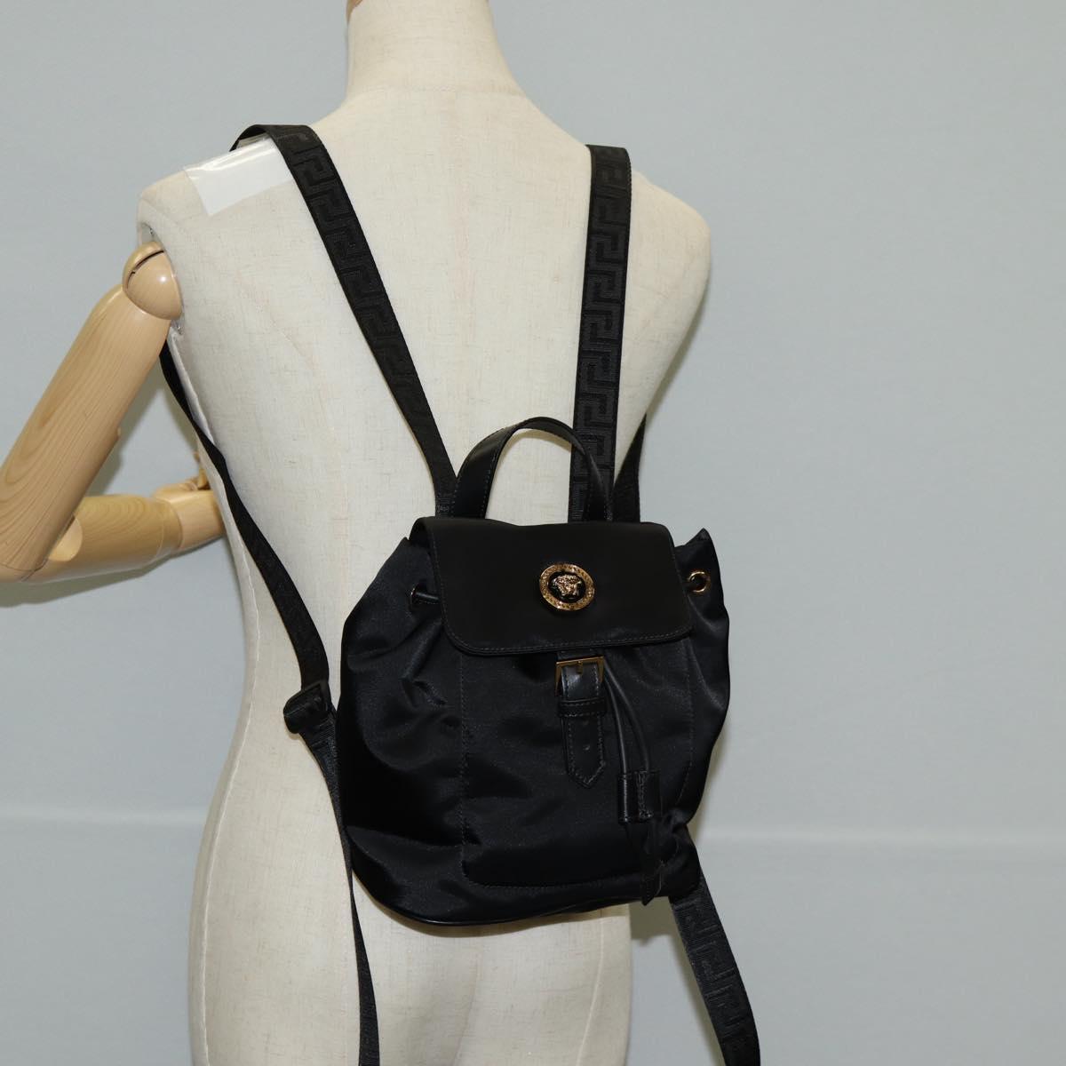 Versace Medusa, Black, NYLON, backpack