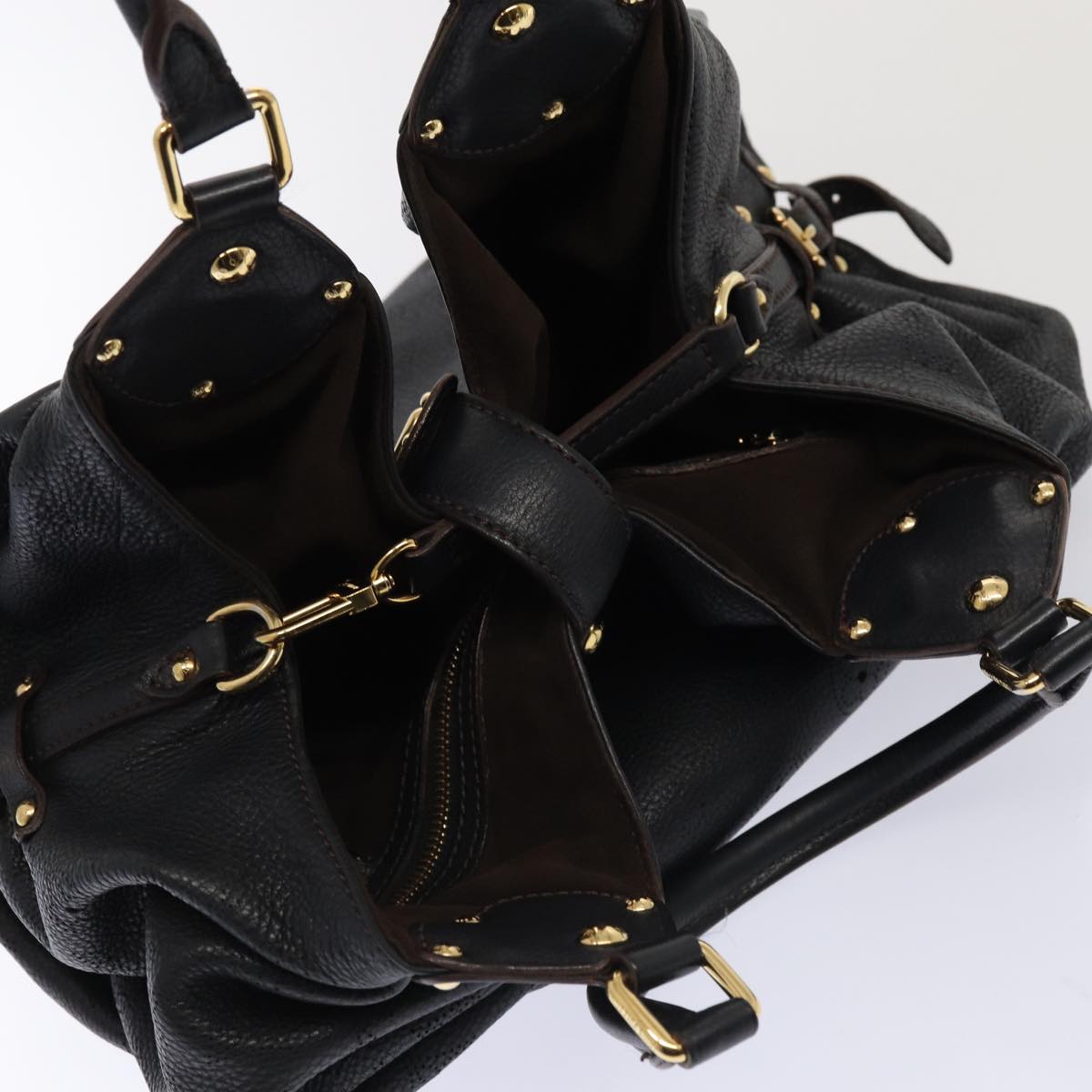 Louis Vuitton XL, Black, Leather, handbag