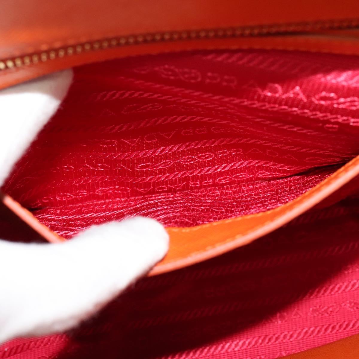 Prada Galleria, Orange, Leather, handbag