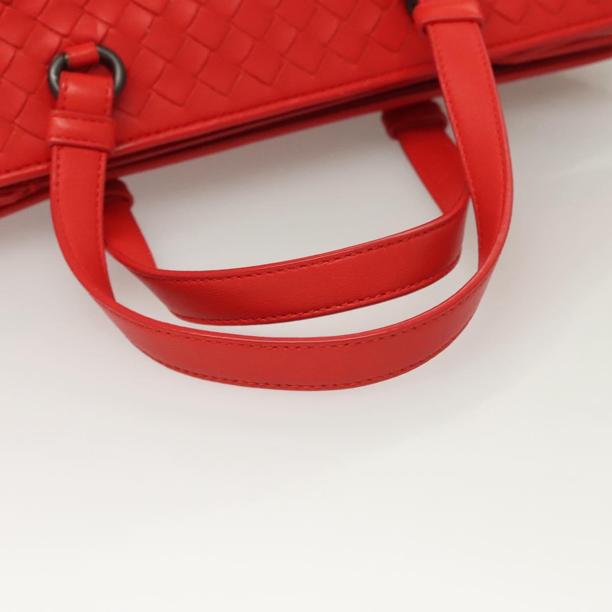 Bottega Veneta Intrecciato, Red, Leather, handbag