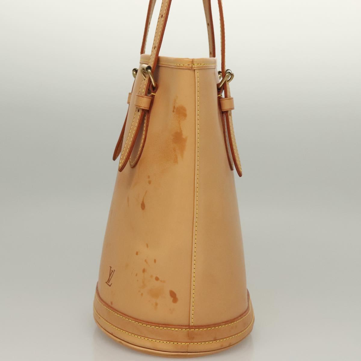 Louis Vuitton Bucket PM, Beige, Leather, shoulder