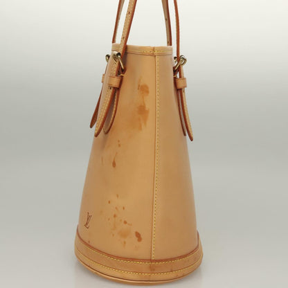 Louis Vuitton Bucket PM, Beige, Leather, shoulder