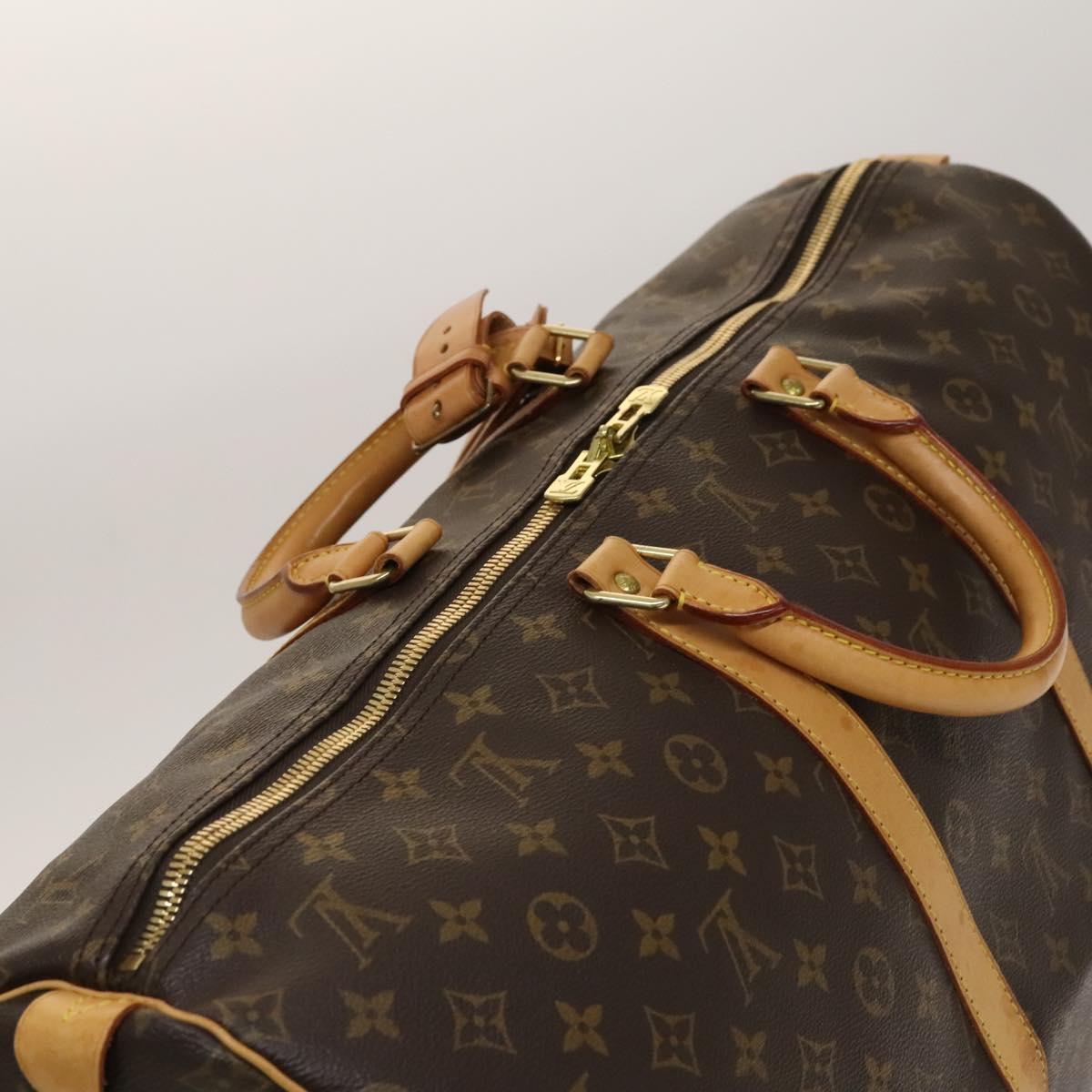 Louis Vuitton Keepall 55, Brown, Canvas, travel