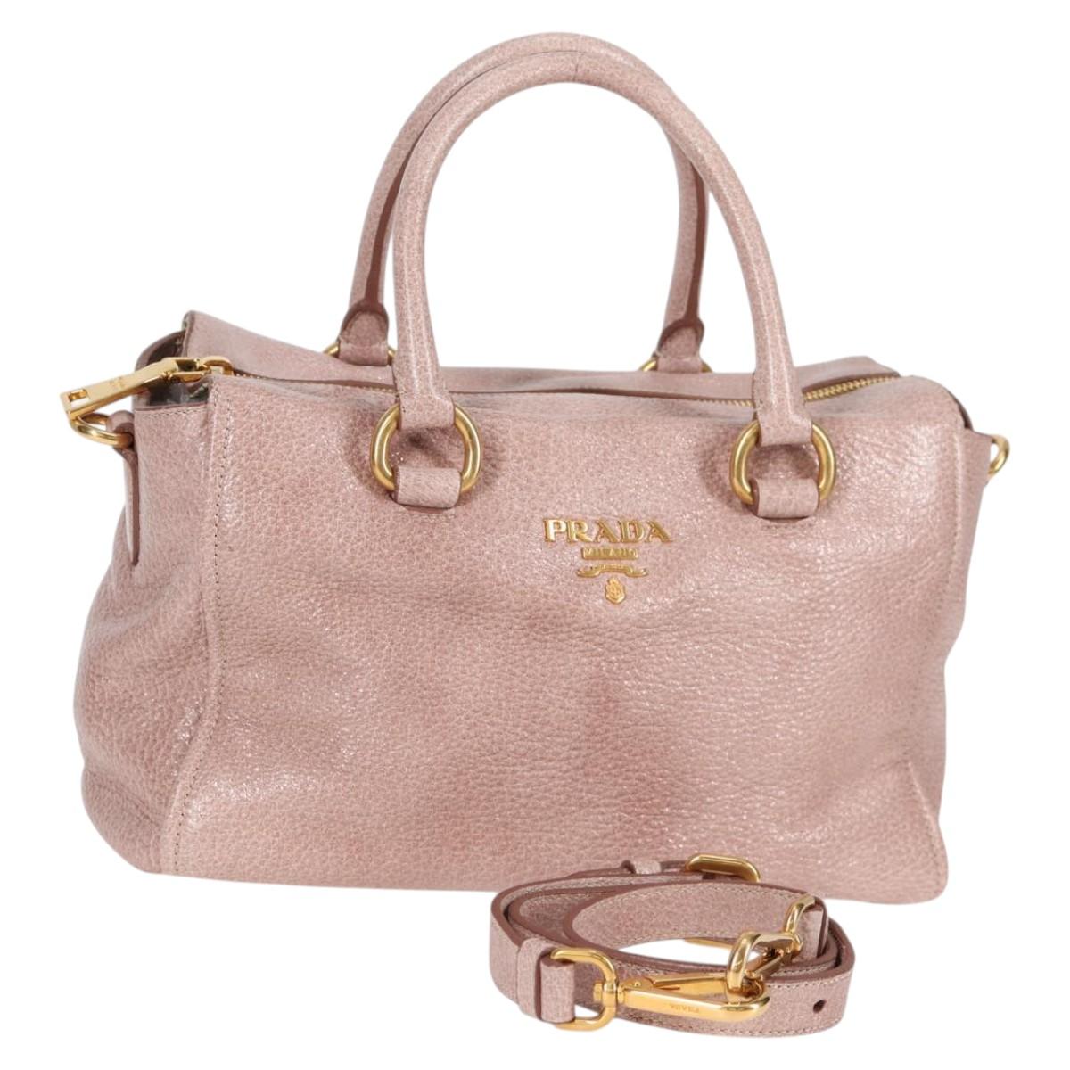 Prada Vitello, Pink, Leather, handbag
