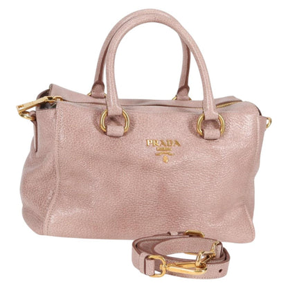Prada Vitello, Pink, Leather, handbag
