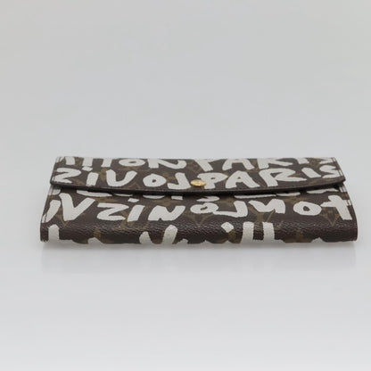 Louis Vuitton Porte Monnaie Credit, Brown, Canvas, wallet