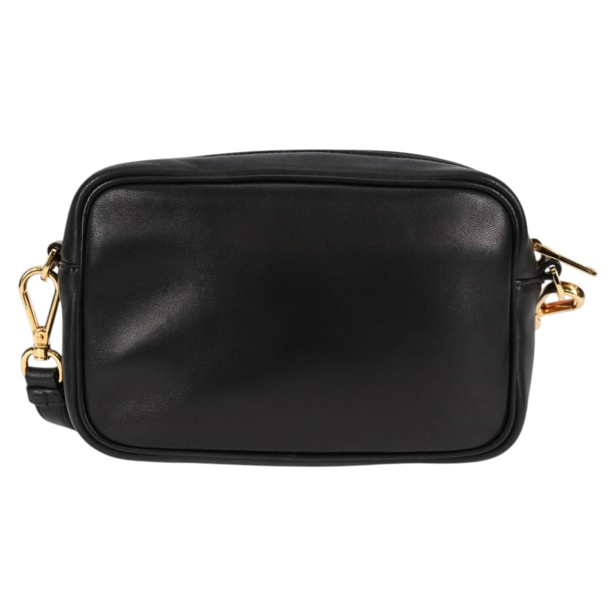 Prada Ribbon, Black, Leather, shoulder
