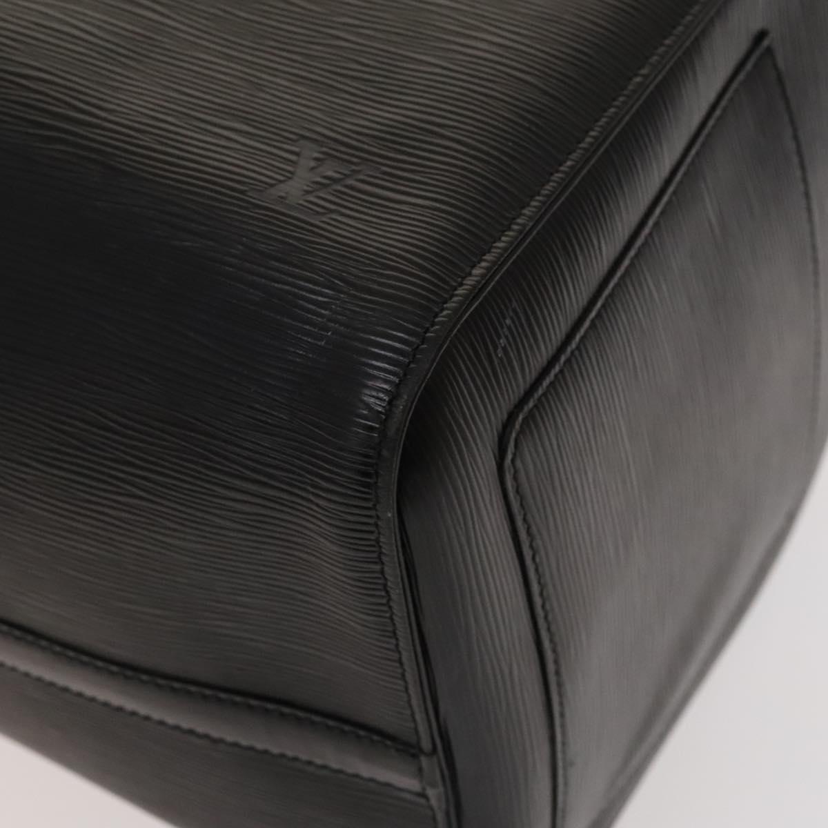 Louis Vuitton Keepall 50, Black, Leather, travel