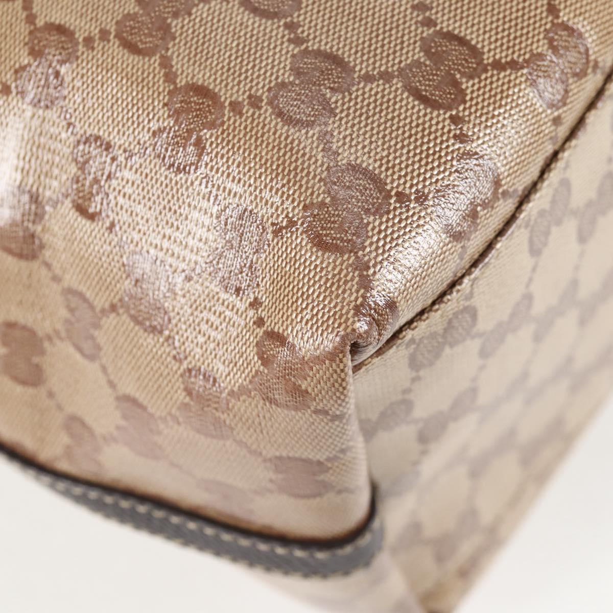 Gucci GG crystal, Beige, Canvas, tote