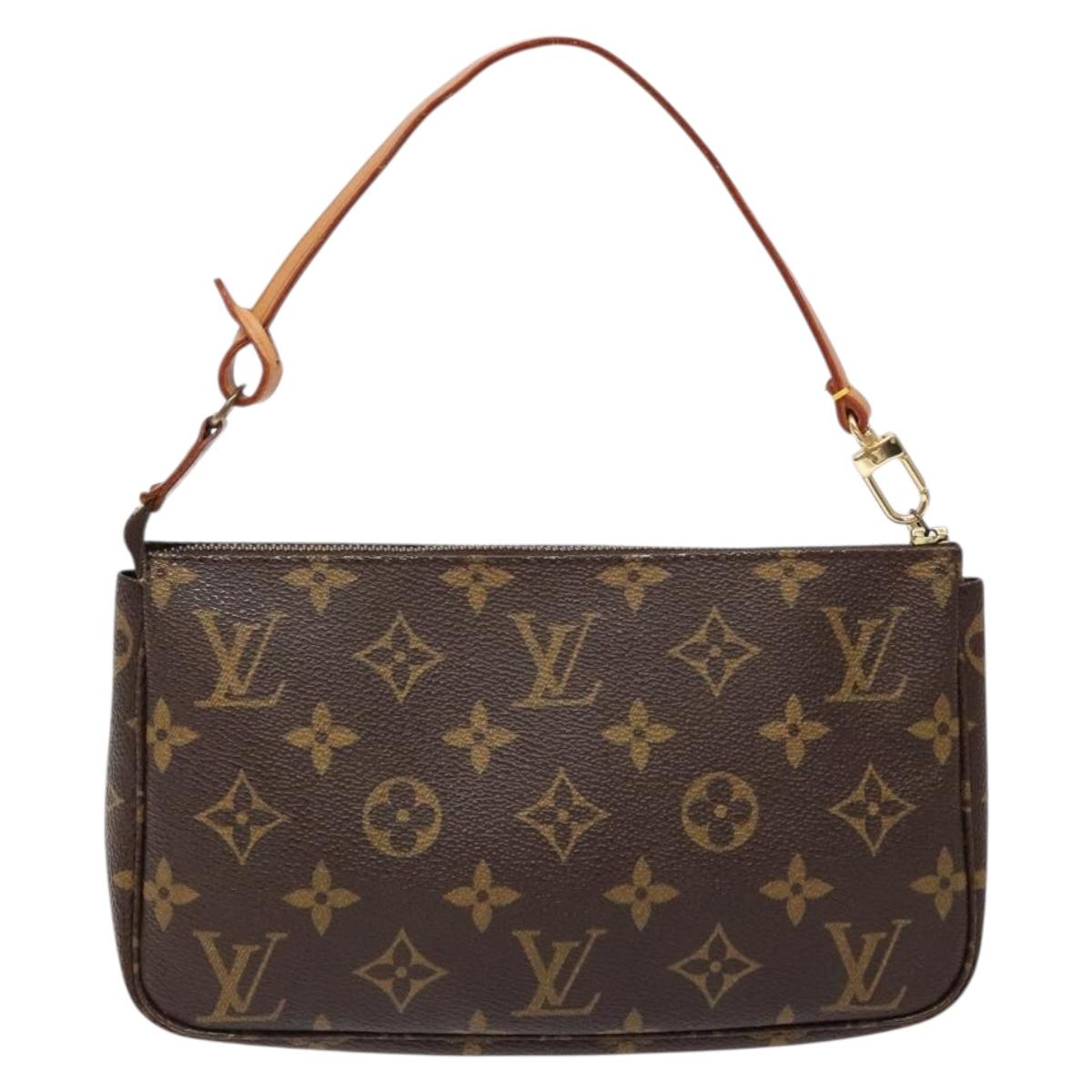 Louis Vuitton Pochette Accessoire, Brown, Canvas, clutch