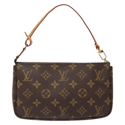 Louis Vuitton Pochette Accessoire, Brown, Canvas, clutch