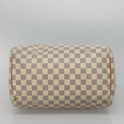 Louis Vuitton Speedy 30, White, Canvas, handbag