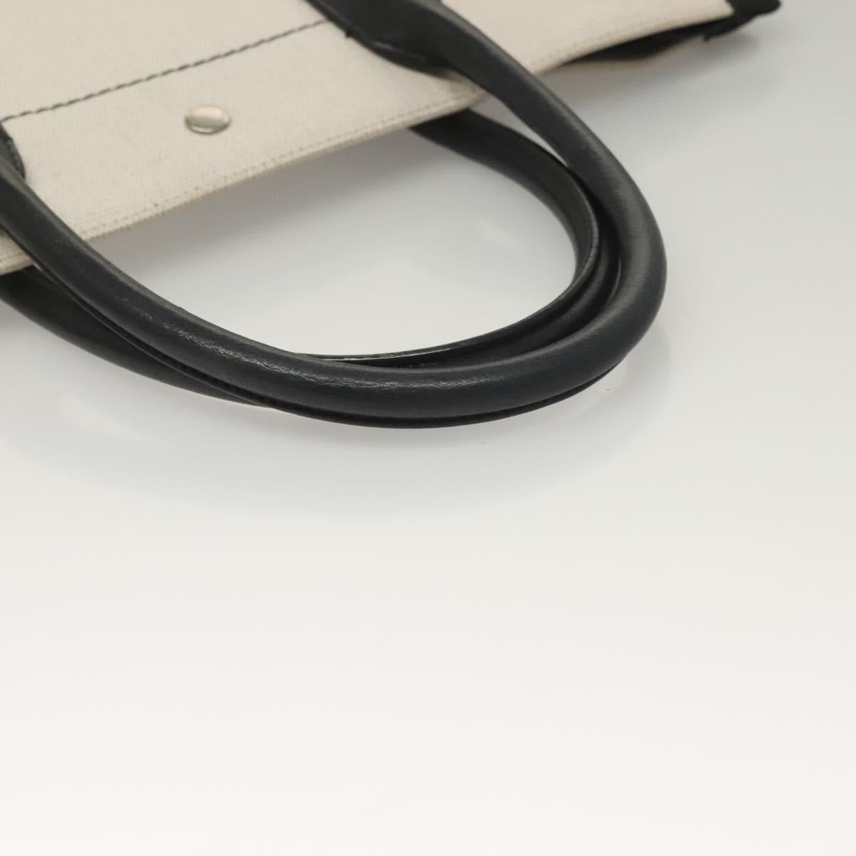 Saint Laurent Rive Gauche, White, "CANVAS, LEATHER", handbag