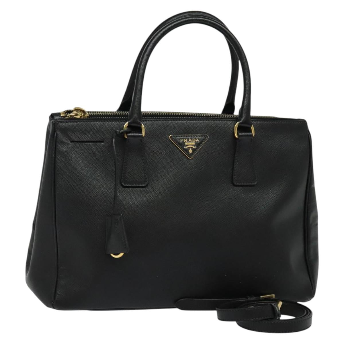 Prada Galleria, Black, Leather, handbag