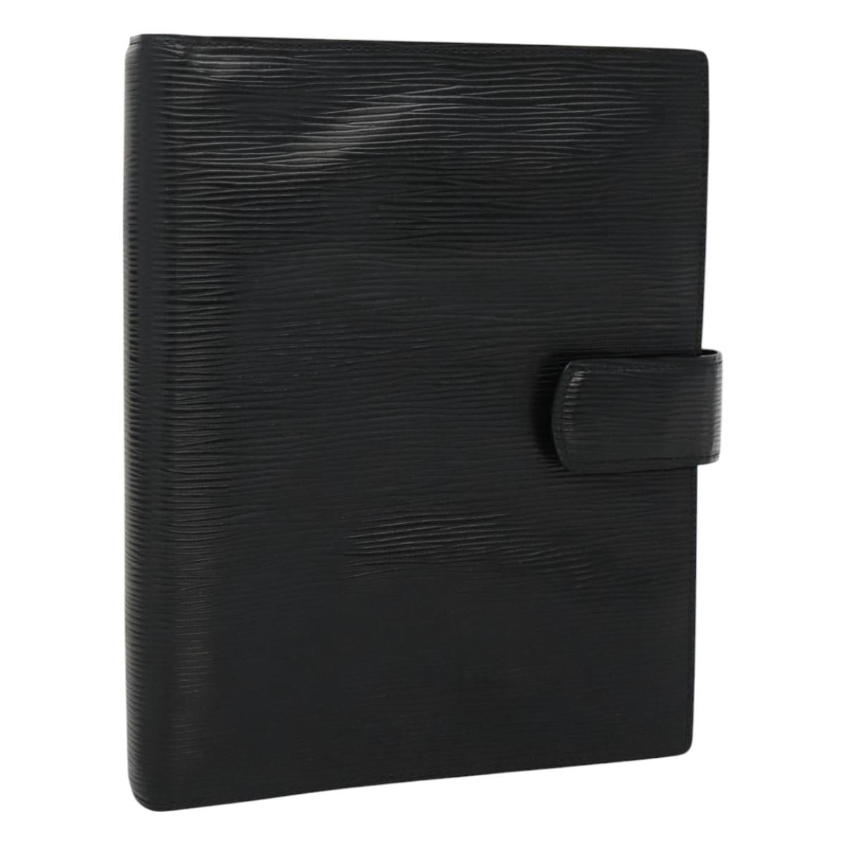 Louis Vuitton Agenda cover, Black, Leather, wallet