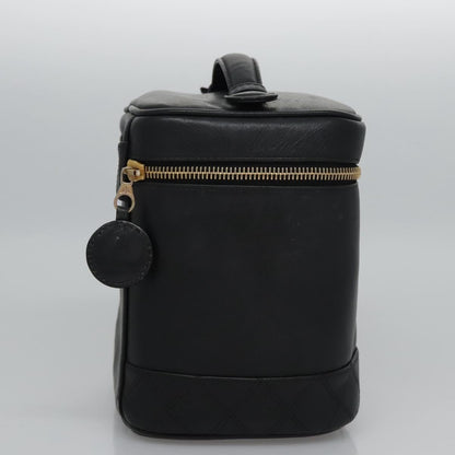 Chanel Vanity, Black, Leather, clutch