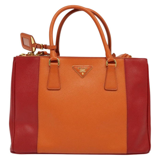 Prada Galleria, Orange, Leather, handbag