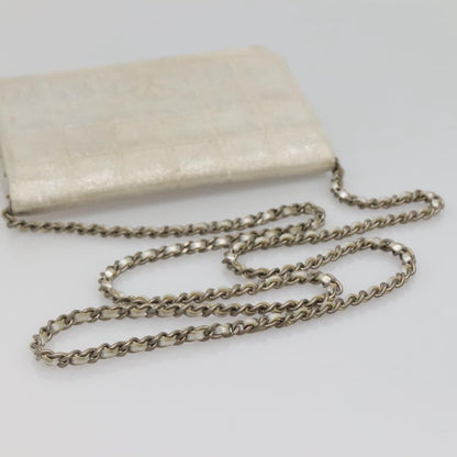 Chanel, Silver, NYLON, clutch