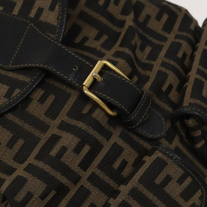 Fendi Zucca, Brown, Canvas, backpack