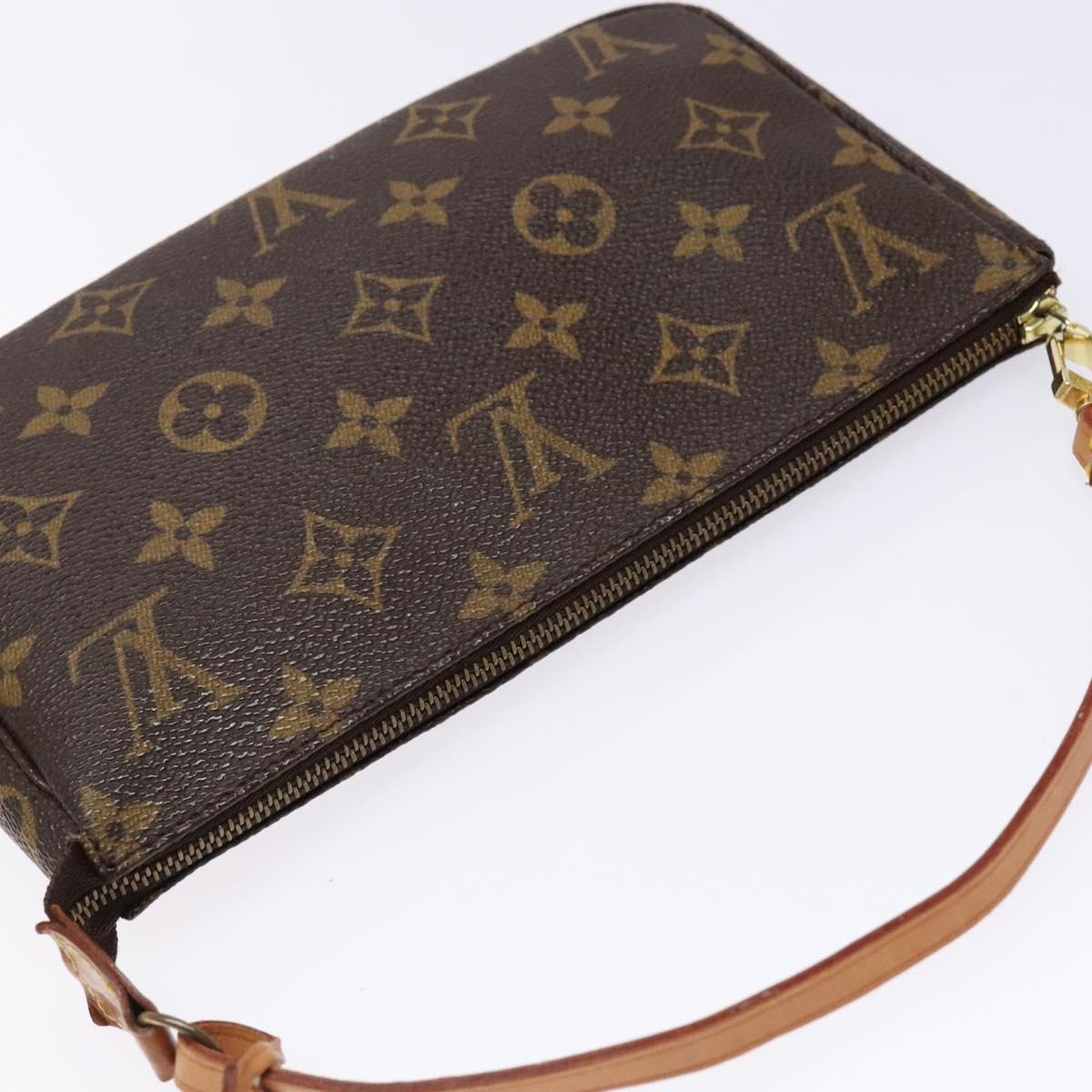 Louis Vuitton Pochette Accessoire, Brown, Canvas, clutch