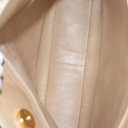 Chanel Coco Mark, Beige, Leather, shoulder