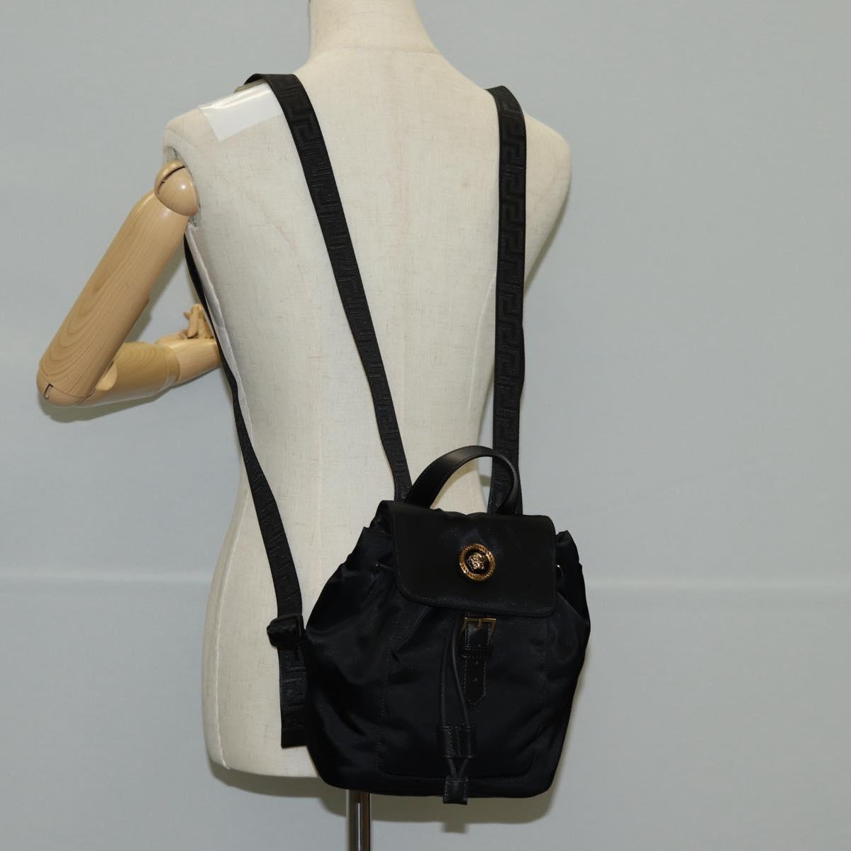 Versace Medusa, Black, NYLON, backpack