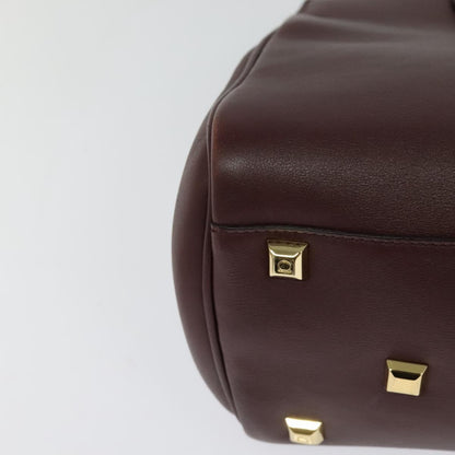 Salvatore Ferragamo Studio, Burgundy, Leather, handbag