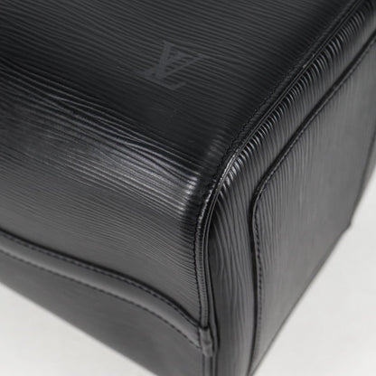 Louis Vuitton Speedy, Black, Leather, handbag