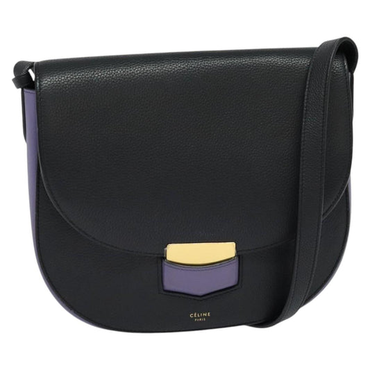 Céline, Black, Leather, shoulder