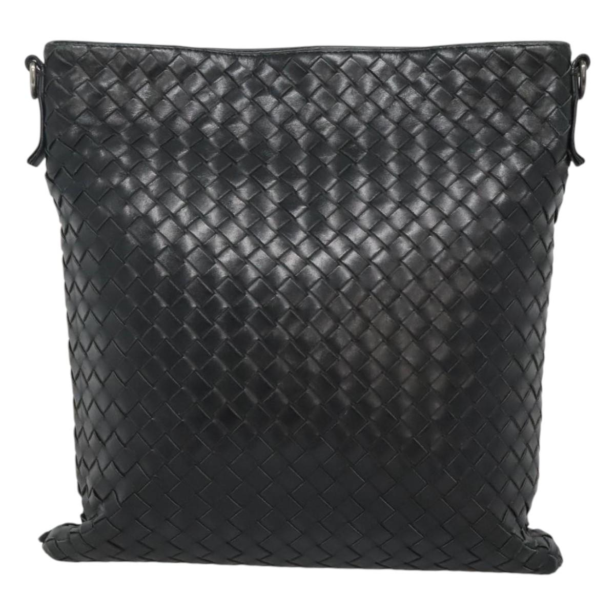 Bottega Veneta Intrecciato, Black, Leather, shoulder