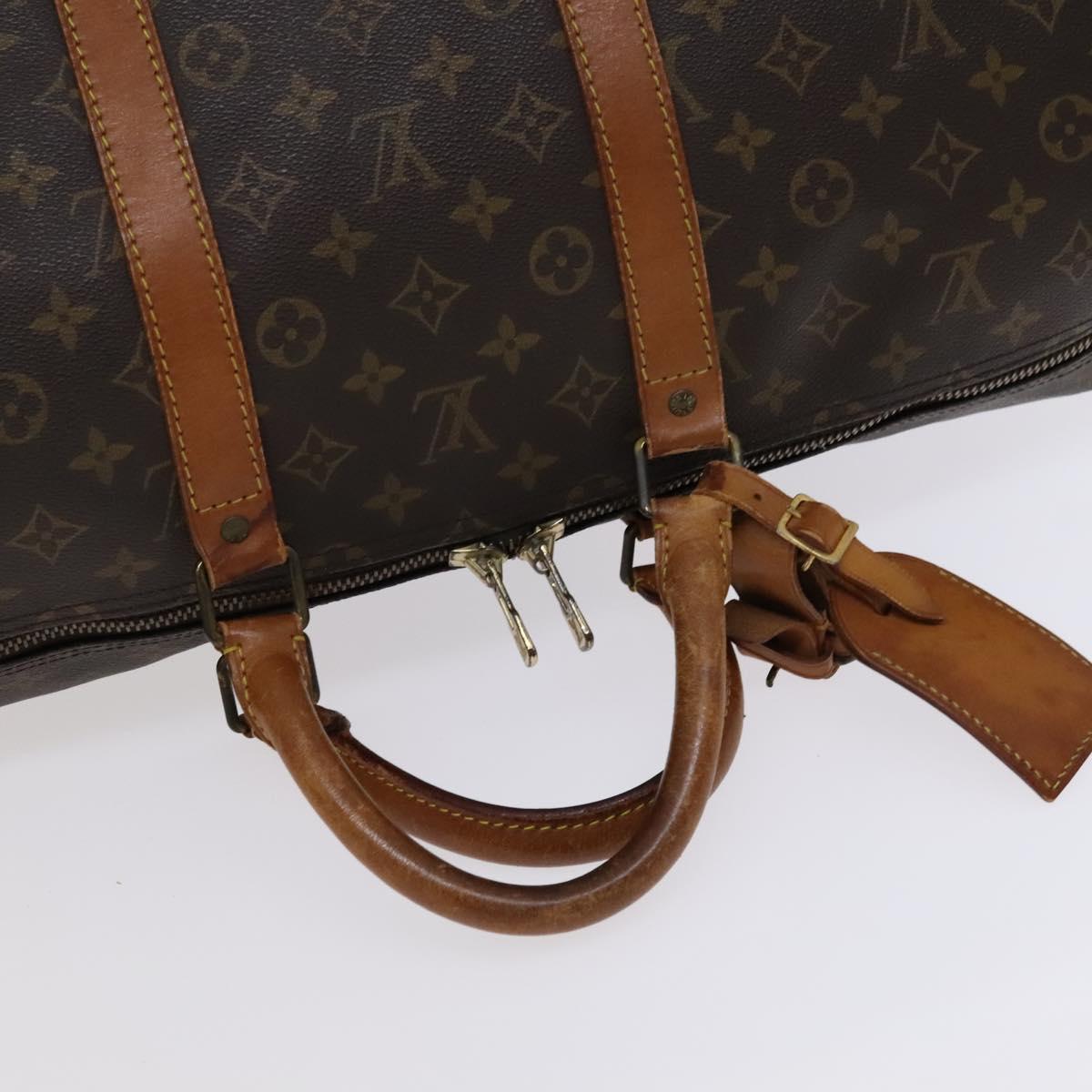 Louis Vuitton Keepall 55, Brown, Canvas, travel